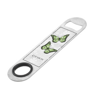 Clé de barre personnalisée à papillon vert