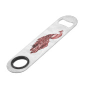 Clé de barre personnalisée Elegant Rouge (Dos Angle)