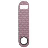 Clé de barre personnalisée Mauve Elegant Damask (Dos)