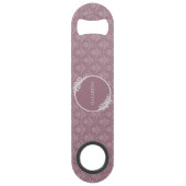 Clé de barre personnalisée Mauve Elegant Damask (Devant)