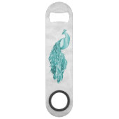 Clé de barre personnalisée Peacock turquoise Éléga (Dos)
