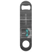 Clé de barre personnalisée turquoise Dragonfly Rus (Devant)