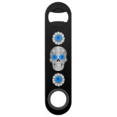 Clé de la barre Chrome Calavera (Rose bleu) (Dos)