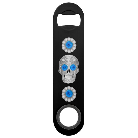 Clé de la barre Chrome Calavera (Rose bleu) (Devant)