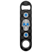 Clé de la barre Chrome Calavera (Rose bleu) (Dos)