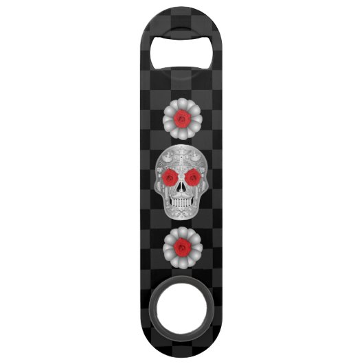Clé de la barre Chrome Calavera (Rose rouge) (Devant)