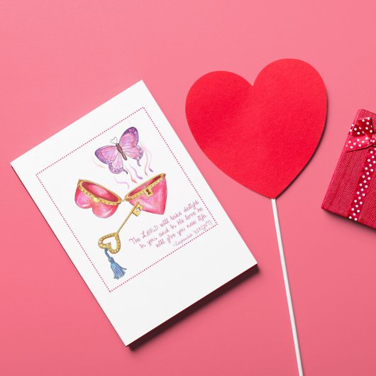 Clé de ma carte coeur Valentine (personnalisable)