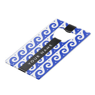 Clé de méandre grecque, Clé de vague, Bleu, Votre