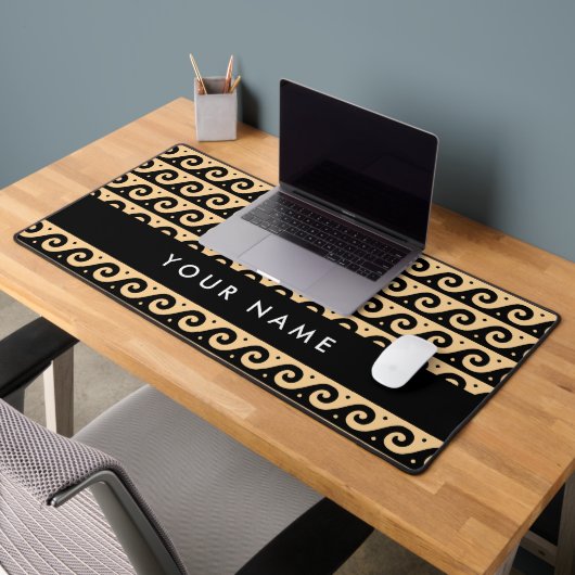 Clé de méandre grecque, Clé de vague, Brown, Votre (Bureau 2)