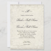 Clé de mon coeur, Doves Swirl Mariage Invitation (Devant)