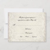 Clé de mon coeur, Doves Swirl RSVP carte de répons (Dos)