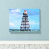 Clé de sable Phare, Floride Toile Enveloppée Impre (Insitu (Plancher de Bois))