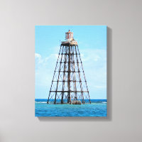 Clé de sable Phare, Floride Toile Enveloppée Impre