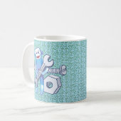 Clé de singe en chaussette mécanicien mug (Devant gauche)