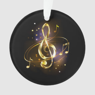 Clé de Sol en Or Musique