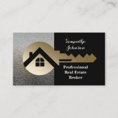 Clé d'or Classy Carte de visite immobilier (Devant)