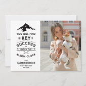 Clé du succès Invitation à un diplôme humoristique (Devant)