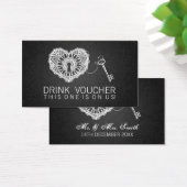 Clé Élégante du bon de boisson à mon coeur Noir (Bureau)