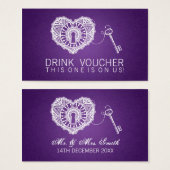 Clé Élégante du bon de boisson pour mon coeur viol (Devant & derrière)