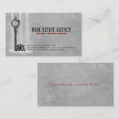 Clé et Chambre - carte d'entreprise immobilière (Devant / Derrière)