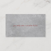 Clé et Chambre - carte d'entreprise immobilière (Dos)