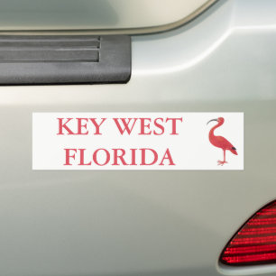 CLÉ FLORIDE OUEST Sticker pare-chocs Flamant ros