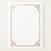 Clé grecque blanche et Rose rose or Monogramme (Dos)