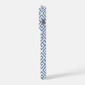 Clé Grecque Bleu Et Blanc De Preppy Monogramme (Côté gauche)
