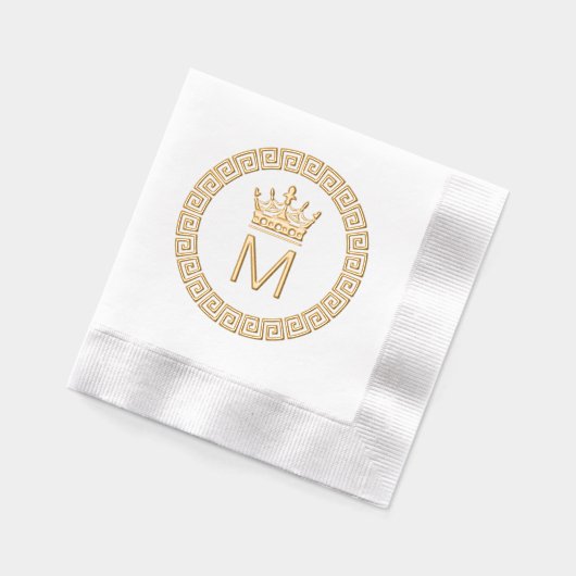 Clé grecque classique S encadrée Monogramme de cou (Gauche)