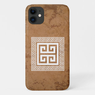 Clé grecque Motif blanc design iPhone / coque ipad