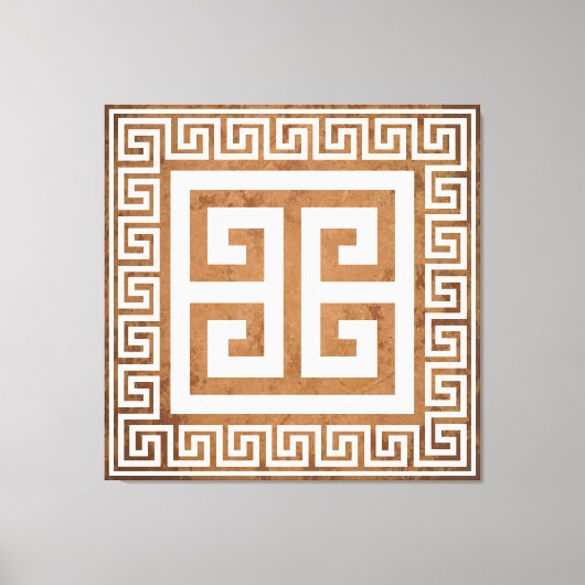 Clé grecque Motif blanc toile design Imprimer (Recto)