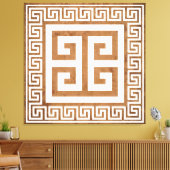 Clé grecque Motif blanc toile design Imprimer (Insitu(Salon))