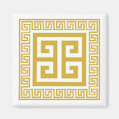 Clé grecque Motif Golden Design Magnet (Devant)