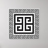 Clé grecque Motif noir toile design Imprimer (Recto)