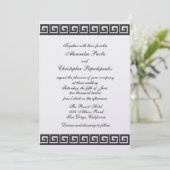 Clé Grecque Sur La Faire-part de mariage De Glace  (Debout devant)