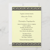 Clé Grecque Sur La Faire-part de mariage De L'Or M (Devant)