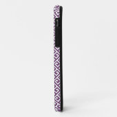 Clé grecque violet et blanche Motif iPhone 5 Coque (Dos/Gauche)