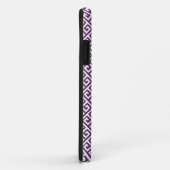 Clé grecque violet et blanche Motif iPhone 5 Coque (Dos/Droite)
