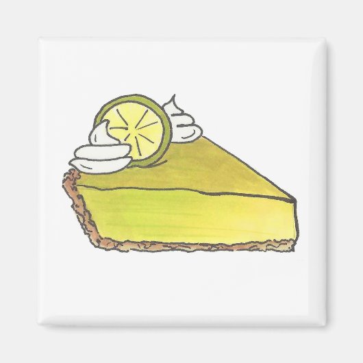 Clé Lime Keylime Pie Slice Dessert Aimant alimenta (Devant)
