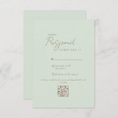 Clé Mariage moderne QR Code RSVP (Devant / Derrière)