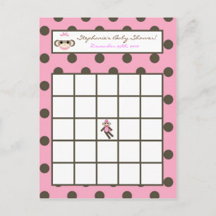 Clé rose de poche de la carte de bingo