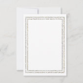 Clé Silver Glittered Trim -3x5 Faire-part de maria (Dos)