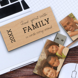 Clé USB Citation de famille et stockage photo