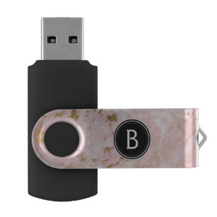 Clé USB Commande de marbre de rose et de pouce d'USB de