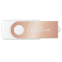 Commande d'instantané d'USB - confettis roses d'or