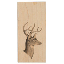 Lecteur flash USB en bois Buck Head