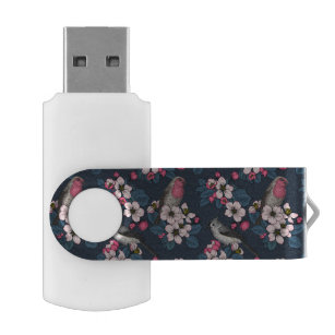 Clé USB Oiseaux et fleurs