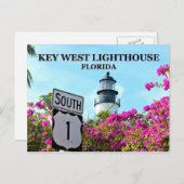 Clé West Lighthouse, Floride Carte postale (Devant / Derrière)