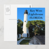 Clé West Lighthouse, Floride Carte postale (Devant / Derrière)