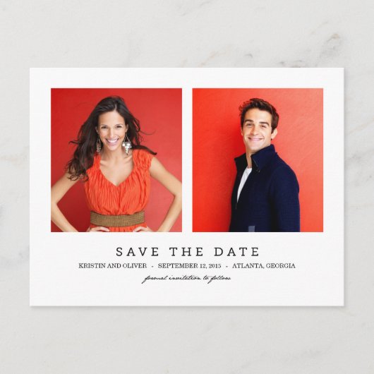 CLEAN 2 Photos Enregistrer La Date Carte Postale (Devant)